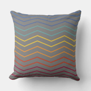 Modern Colourful Zigzag Pattern Throw Pillow