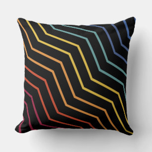 Modern Colourful Zigzag Pattern Throw Pillow