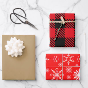 Modern colours Chrismas pattern elegant red gift Wrapping Paper Sheet