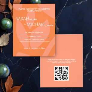 Modern Colours Collage Budget Wedding Invitation 