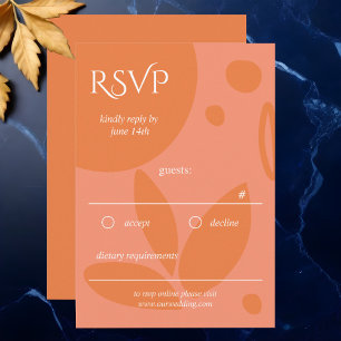 Modern Colours Collage RSVP Card