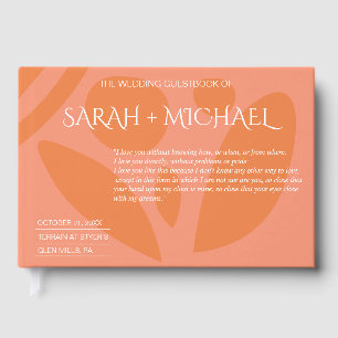 Modern Colours Collage Wedding Love Quote Guest Book