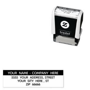 Modern Colours Design with Your Name Return Addres Self-inking Stamp
