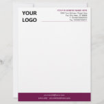 Modern Colours Design Your Letterhead with Logo<br><div class="desc">Your Colours - Simple Personalized Business Office Letterhead with Logo - Add Your Logo - Image / Business Name - Company / Address - Contact Information - Resize and move or remove and add elements / image with customization tool. Choose / add your favourite elements and text colours / font...</div>