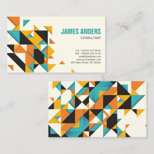 Modern Colours Shapes Minimal Abstract Professiona Business Card
