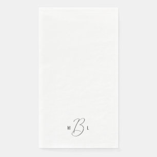 Modern Combo Font Monogram Wedding  Napkin