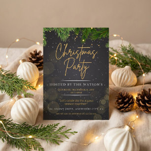 Modern 'Come Hang Out' Santa Claus Christmas Party Invitation