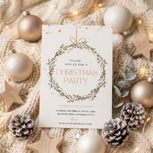 Modern 'Come Hang Out' Santa Claus Christmas Party Invitation