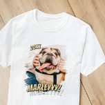 Modern Comic Simple Cool Grunge Custom Pet Photo T-Shirt<br><div class="desc">This simple and classic design is composed of serif typography and add a custom photo of your pet.</div>