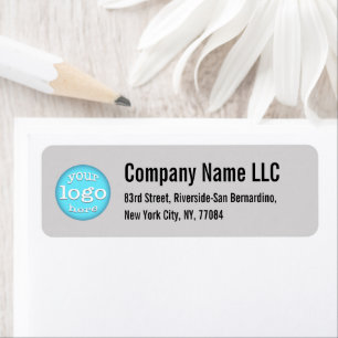 Modern Company Business Logo Grey Return Address