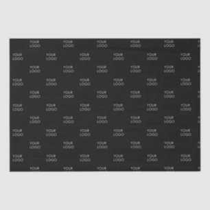 Modern Company Business Logo Promo Packaging Black Tissue Paper