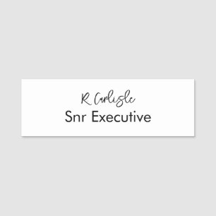 Modern Company Employees Name Tag