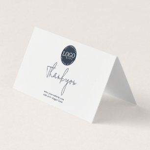Modern Company Logo Business Thank You Card