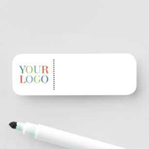 Modern Company Logo Employee Dry Erase Name Tag