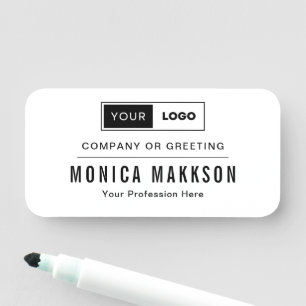 Modern Company Logo Name Tag
