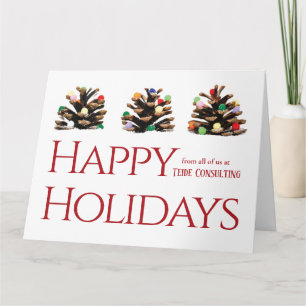 Modern company name business Christmas card