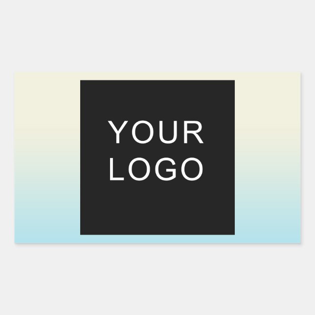 Modern Company Professional Business Logo Ombre Sticker (Front)