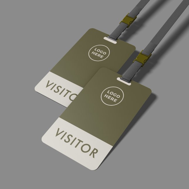 Modern Company Visitor Badge with Logo  (Creator Uploaded)