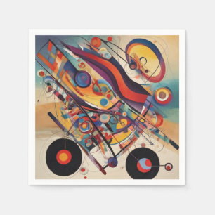 Modern Composition Abstract Artwork Napkin
