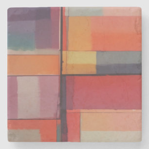 Modern Composition Abstract Artwork Stone Coaster