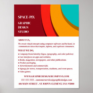 Modern Concept, Graphic Designer Advertising Poster