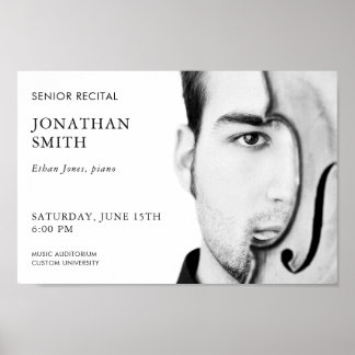 Modern Concert Poster Template Senior Recital