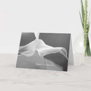 modern condolence card one Calla