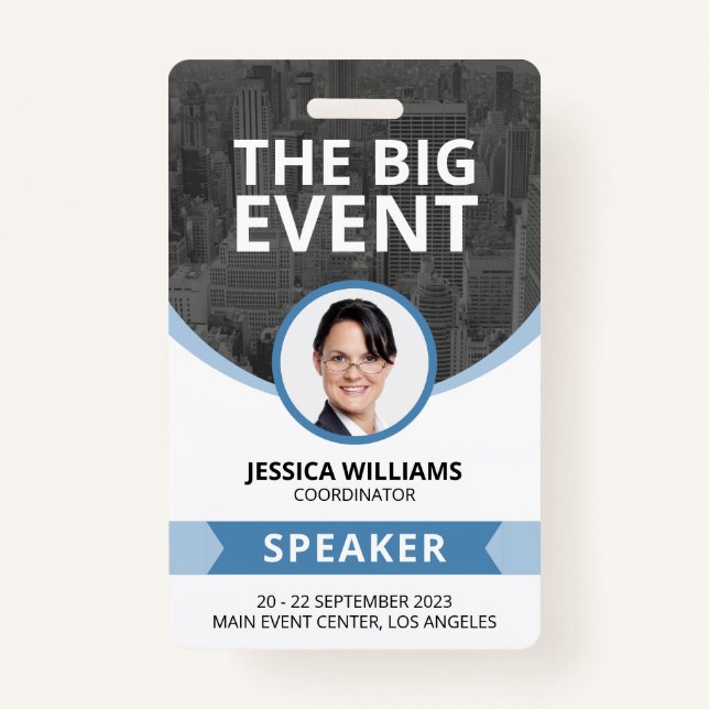 Modern Conference Event Guest Speaker ID Badge (Front)