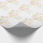 Modern confetti flower petals custom wedding wrap wrapping paper<br><div class="desc">Pretty wedding wrapping paper ideal for wrapping a very special gift to the newly weds or for wrapping wedding favours. Simple modern coral orange, yellow, and warm grey flower outline and graphic petals wedding gift wrap paper. Customize with bride and grooms name and wedding date. Uniquely designed by Sarah Trett....</div>