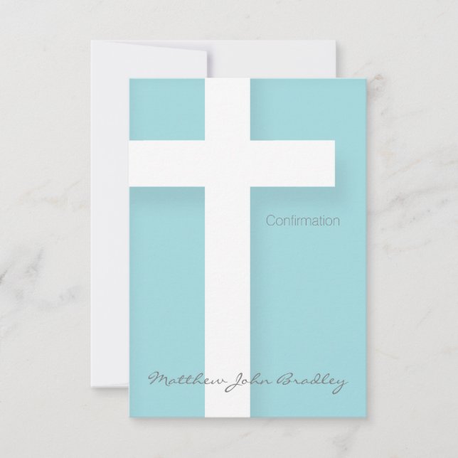 Modern Confirmation Invitation Choose your Colour  (Front)