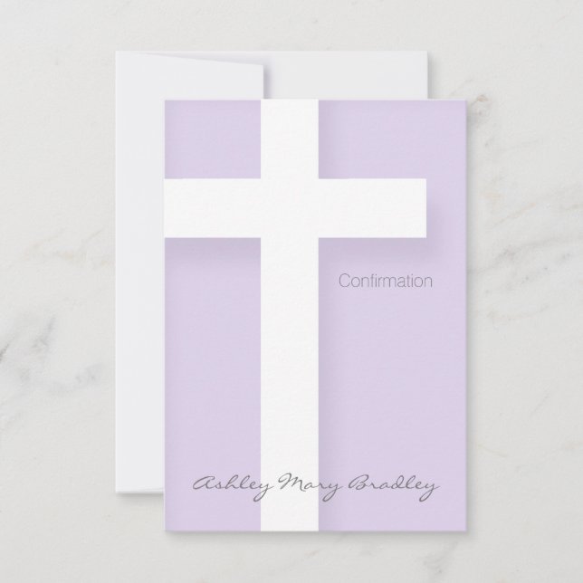 Modern Confirmation Invitation Choose your Colour  (Front)