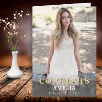 Modern Congrats Full Photo Graduation