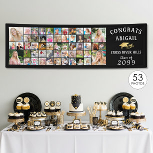 Modern CONGRATS GRAD 53 Photo Collage Banner