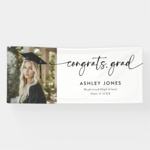 Modern Congrats Grad Graduation Photo Banner