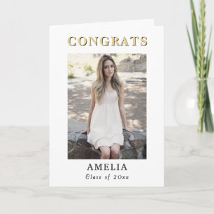 Modern Congrats Graduate Photo Graduation Card