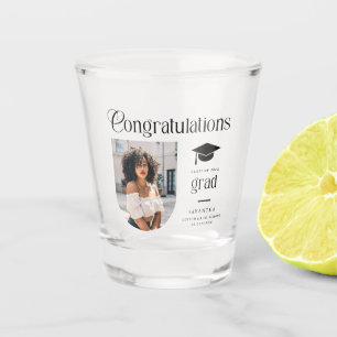 Modern Congratulations Grad Photo Graduation Arch Shot Glass