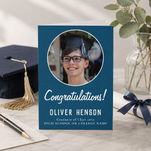 Modern Congratulations Graduate Photo Graduation Card