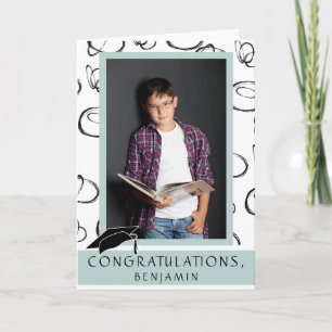 Modern Congratulations Graduation Photo Card