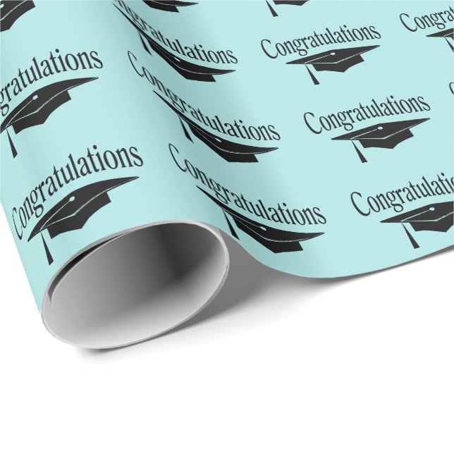 Modern Congratulations Graduation Wrapping Paper (Roll Corner)
