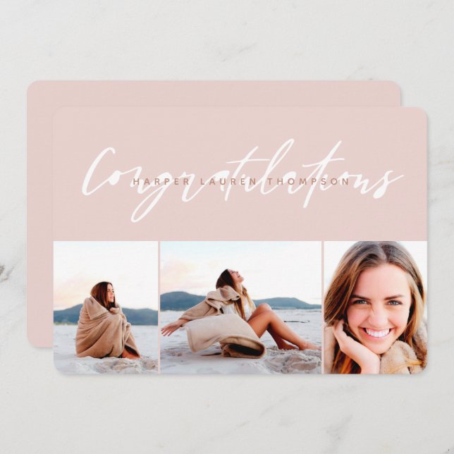 MODERN CONGRATULATIONS INVITATION (Front/Back)