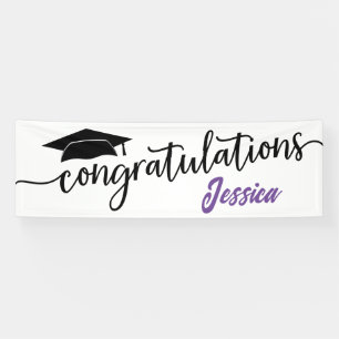 Modern Congratulations Simple Graduation Banner