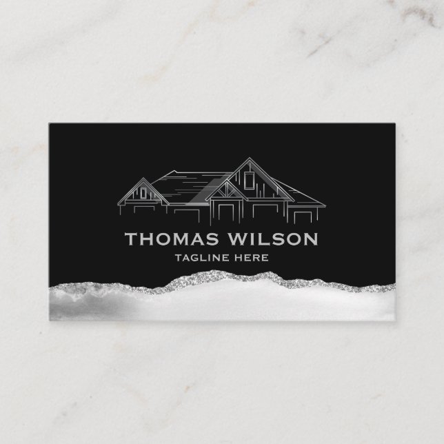 Modern Construction Handyman Carpenter Tools Busin Business Card (Front)
