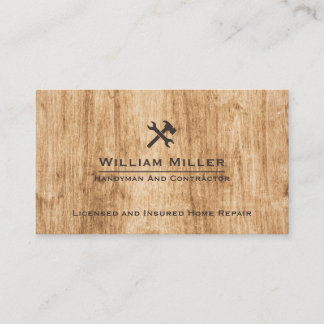 Modern Construction Handyman Carpenter Tools Business Card