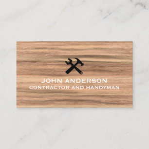 Modern Construction Handyman Contractor Renovation Business Card