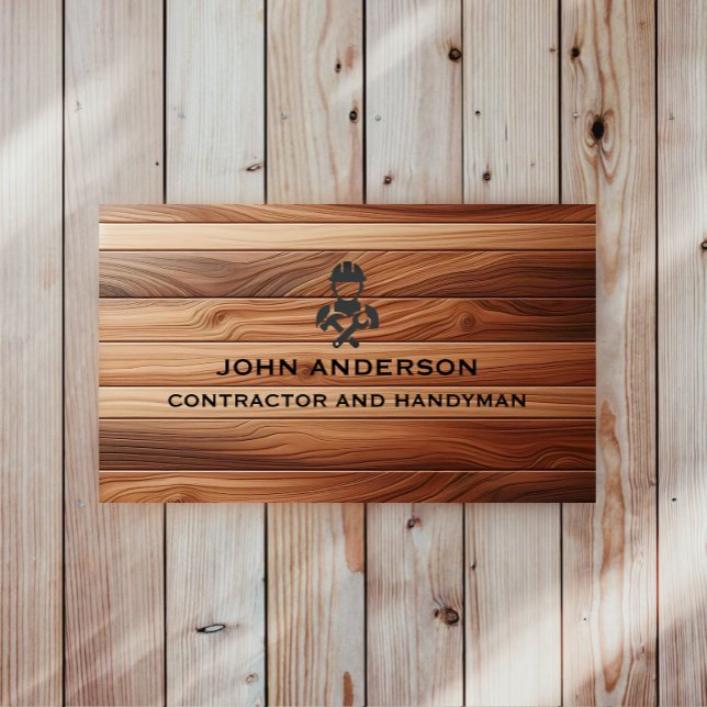 Modern Construction Handyman Contractor Renovation Business Card (Creator Uploaded)