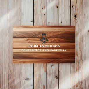 Modern Construction Handyman Contractor Renovation Business Card