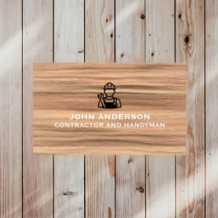 Modern Construction Handyman Contractor Renovation Business Card