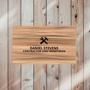 Modern Construction Handyman Contractor Renovation Business Card