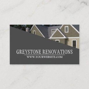 Modern Construction Home Renovations Business Card