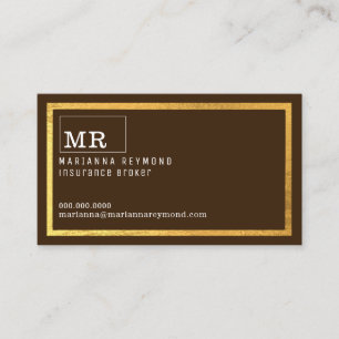 modern contact-card for an insurance broker calling card
